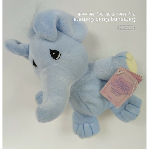 1997 Enesco Precious Moments 8" Tender Tails "Blue Elephant" Soft Plushie Luvey - Picture 4 of 12